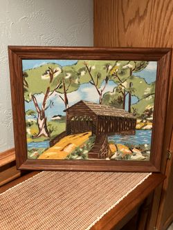 Vintage (1970’s) Framed Painting (no glass)