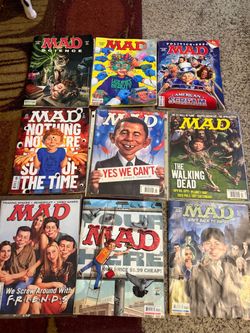 LOT OF 9 MAD MAGAZINES 2003 TO 2025 FRIENDS, WALKING DEAD MORE!!