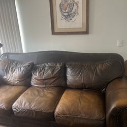 Leather nail head, trim sofa