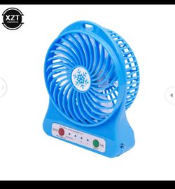 Portable Mini USB Fan Hand Held Desk Air Cooler Silent Travel Humidification Cooler Cooling Fan LED Light 18650 Battery Fan