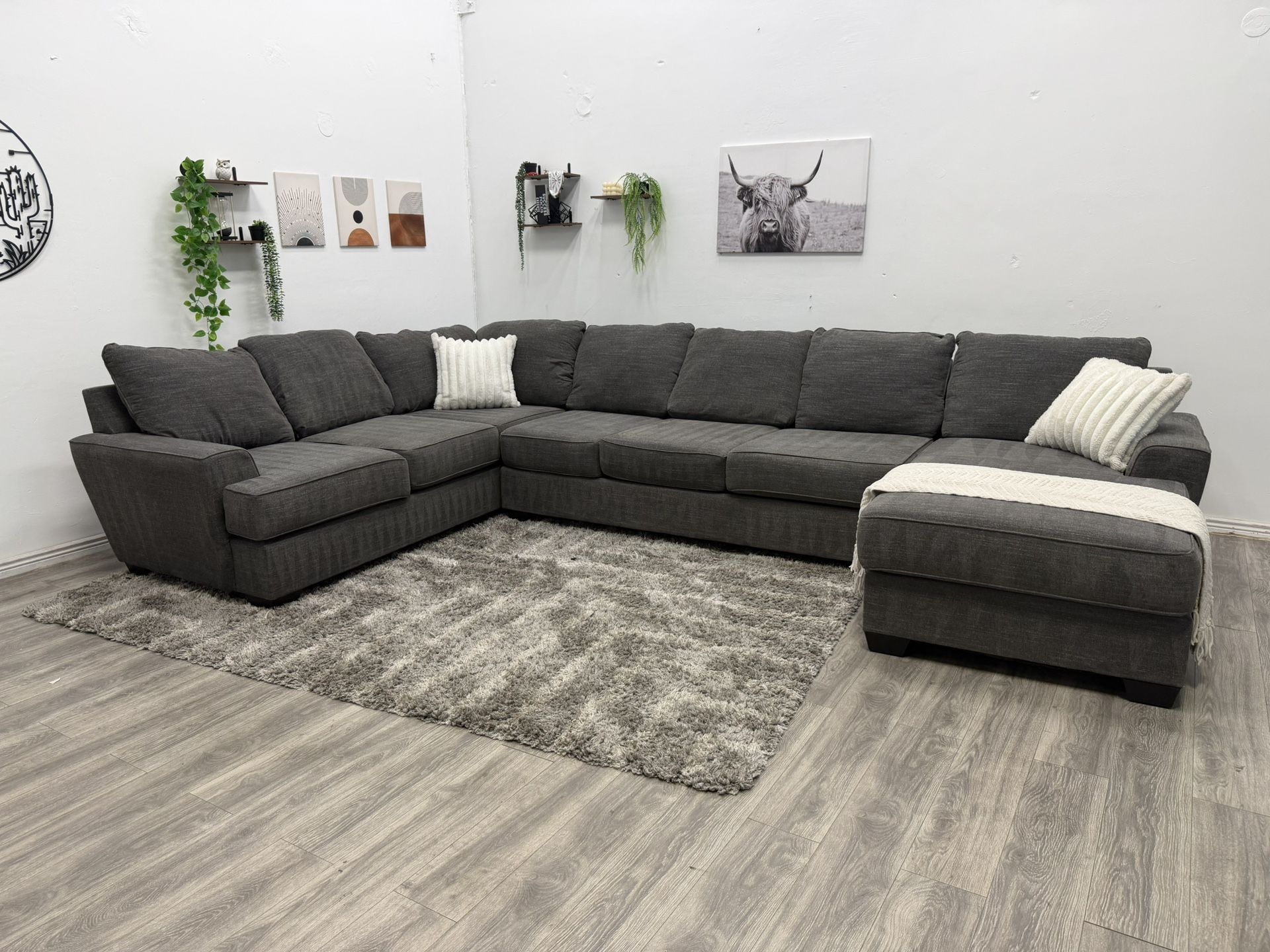 Huge Grey Sectional Couch - Free Delivery