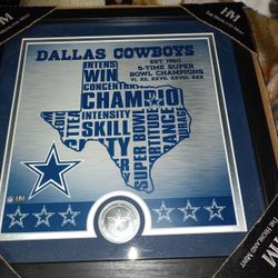 Dallas Cowboys Highland Mint Picture Frame 5x Super Bowl Champion 