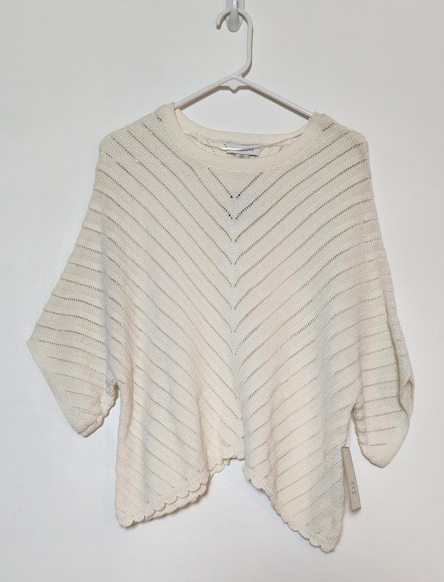 NWT Women's White Poncho