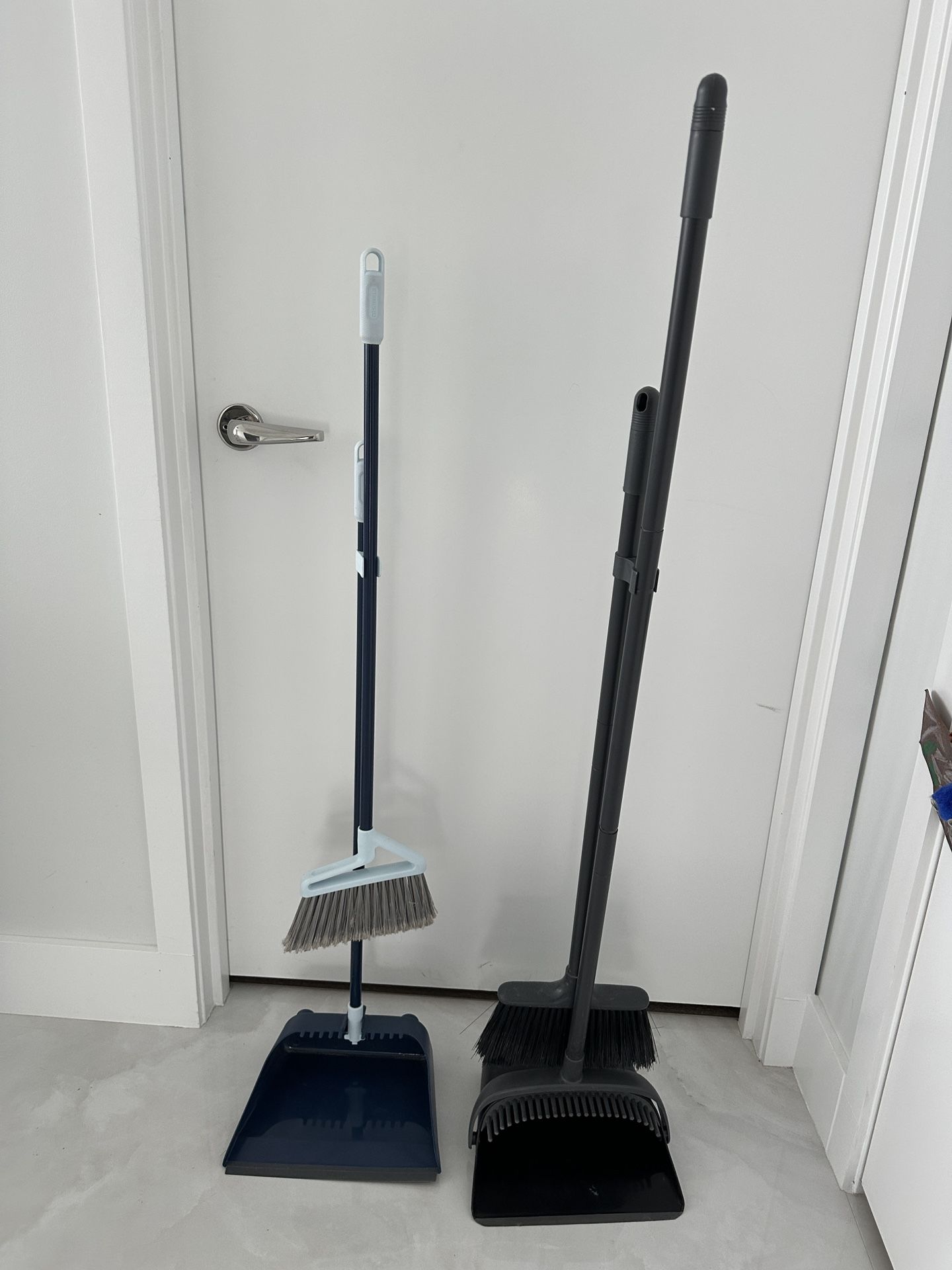 2 Broom And Dust Pan Hanging Sets