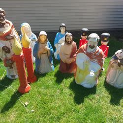 Vintage Christmas Outdoor Holiday Blow Mold Decorations $35.00 Each 