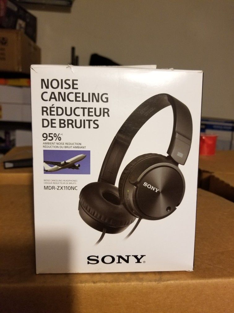 Sony - noise canceling on-ear wired headphones ( mdrzx110nc)