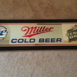 Miller Cold Beer Mirror 
