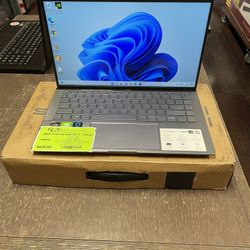 NEW OPEN BOX ASIS ZenBook Q4071Q Laptop 14” FHD Ryzen 5 Six Cores 8GB RAM 256GB SSD 2GB GPU W11