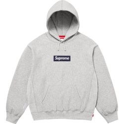 Supreme Box Log Hoodie Grey Small
