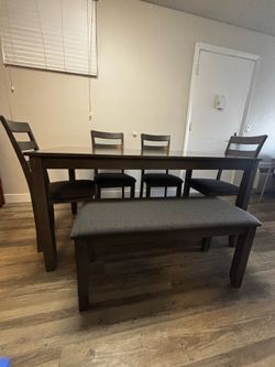 Grey dining table