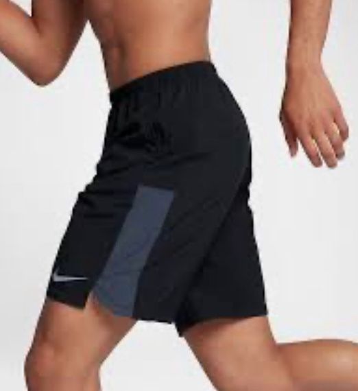 Nike Lined Running Shorts Gray Black Large