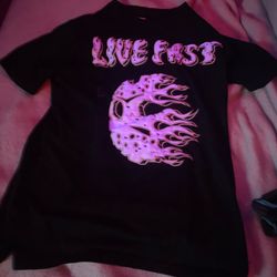 Black And White Live Fast Tea Shirt