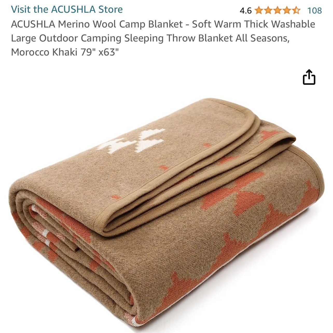 ACUSHLA MERINO WOOL BLANKET for Sale in Chino Hills, CA - OfferUp