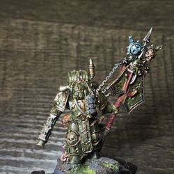 Death guard Plague Marine Champion, Icon Bearer. Warhammer 40k