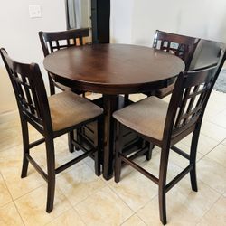 Dark Wood Dining Set
