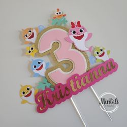 Baby Shark Cake Topper Personalizado - Custom Made, Any Theme Available 