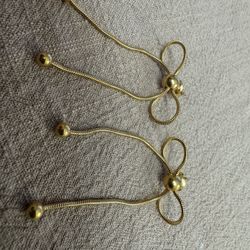 Gold Bow Earrings for Women, 14K Gold Plated Bowknot Dangle Drop Tassel Earrings, Statement Ribbon Fringe Earrings Jewelry