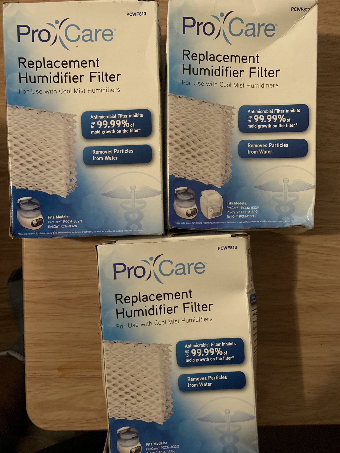 3) ProCare Replacement Humidifier Filter PCWF813 NEW