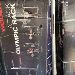 Olympic Weight Bench With Olympic Squat Set And Olympic Bar
