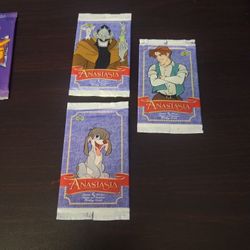 3 upper deck  Anastasia movie trading card packs sealed 