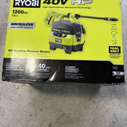 Ryobi Power Washer With 40V Battery &Charger