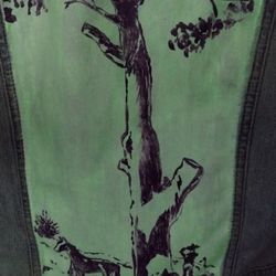 Glow in the Dark Cowboy Silhouette Jean Jacket