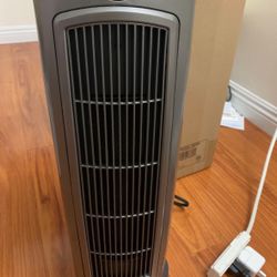 Lasko 755320 Ceramic Space Tower Heater, 8.5″L x 7.25″W x 23″H, Silver