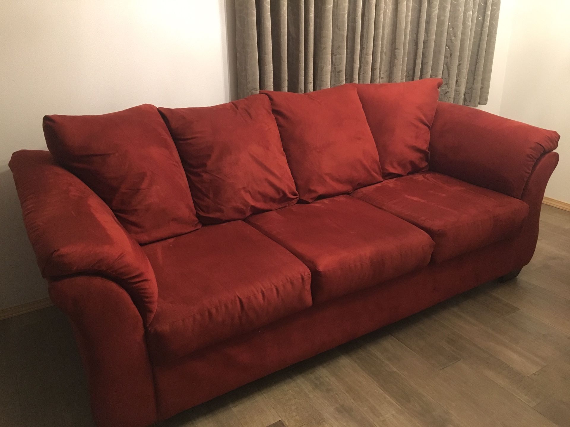 LAST CHANCE! Red Sofa and Love Seat - Great Condition!