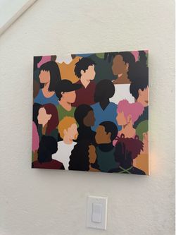 Colorful Modern Canvas Wall Art – 16x16