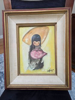 DeGrazia "Girl with Piggy Bank: