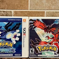 Pokémon Alpha Sapphire And Pokemon Y Cases