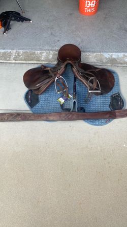 Horse back riding gear set up