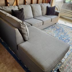 Dark Gray McDade L-Shape Modern Sectional Sofa by Living Spaces