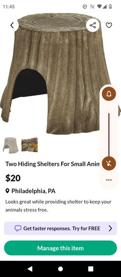 Two Hiding Shelters For Small Animals