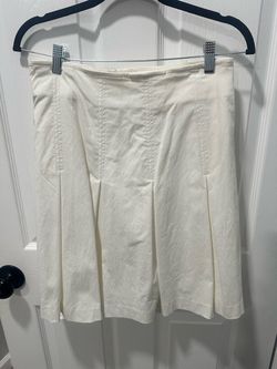 White Pleated Mini Skirt -  $15