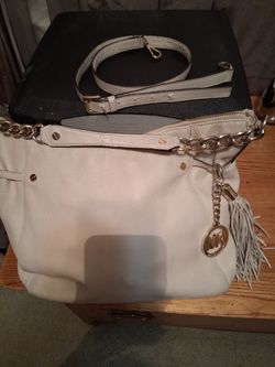 MK leather HANDBAG IVORY color