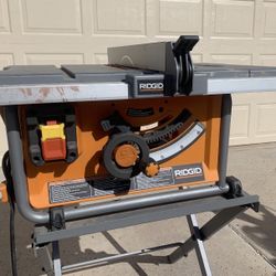 Ridgid Table Saw With Portable Base Stand