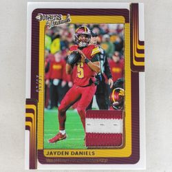 2025 Jayden Daniels Donruss Football Donruss Threads 2 Color Patch 16/25