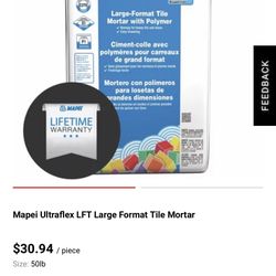 MAPEI ULTRAFLEX LFT WHITE - LARGE FORMAT TILE MORTAR