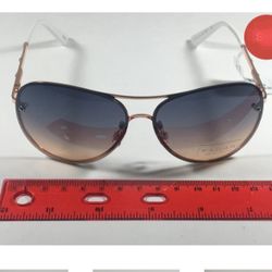 Tahari Rimless Aviator Sunglasses Rose Gold White Blue Gradient Lens TH651 RGDWH

Size:

