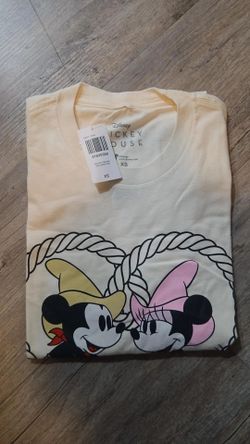 Disney Cream Tee with Mickey & Minnie Rodeo Graphic