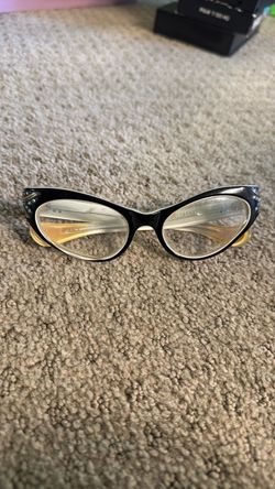 HOC Norcne Cat-Eye Eyeglasses Black and Gold