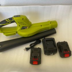 Cordless Blower with 2 Batteries and Charger