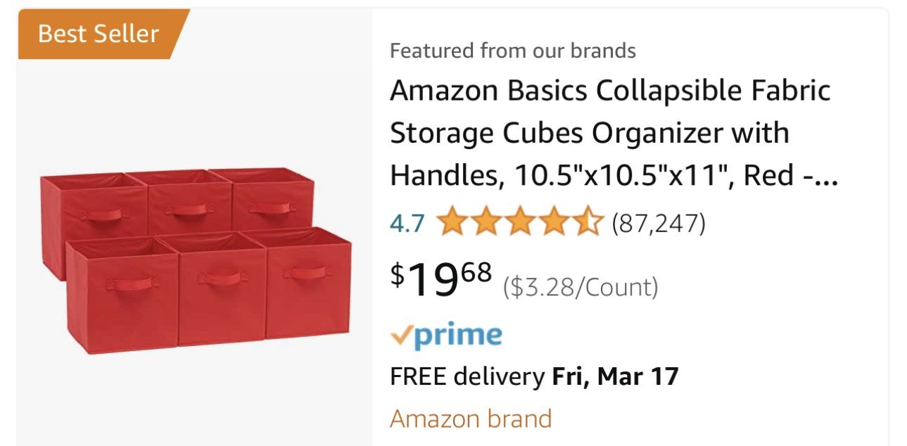 Red Cubes Bin