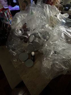 Bulk Lot Empty plastic Tins and Glass Bottles