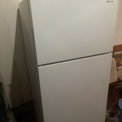White apartment size refrigerator works great. We sell all the time delivery extra.