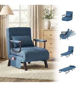 NEW TYBOATLE Convertible Chair Bed Sleeper, Folding Chair Bed with 5-Position Adjustable