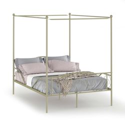 Classic & Elegant Design Full Metal Canopy Bed Frame