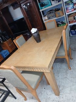 Big Dining Table w/4 Chairs