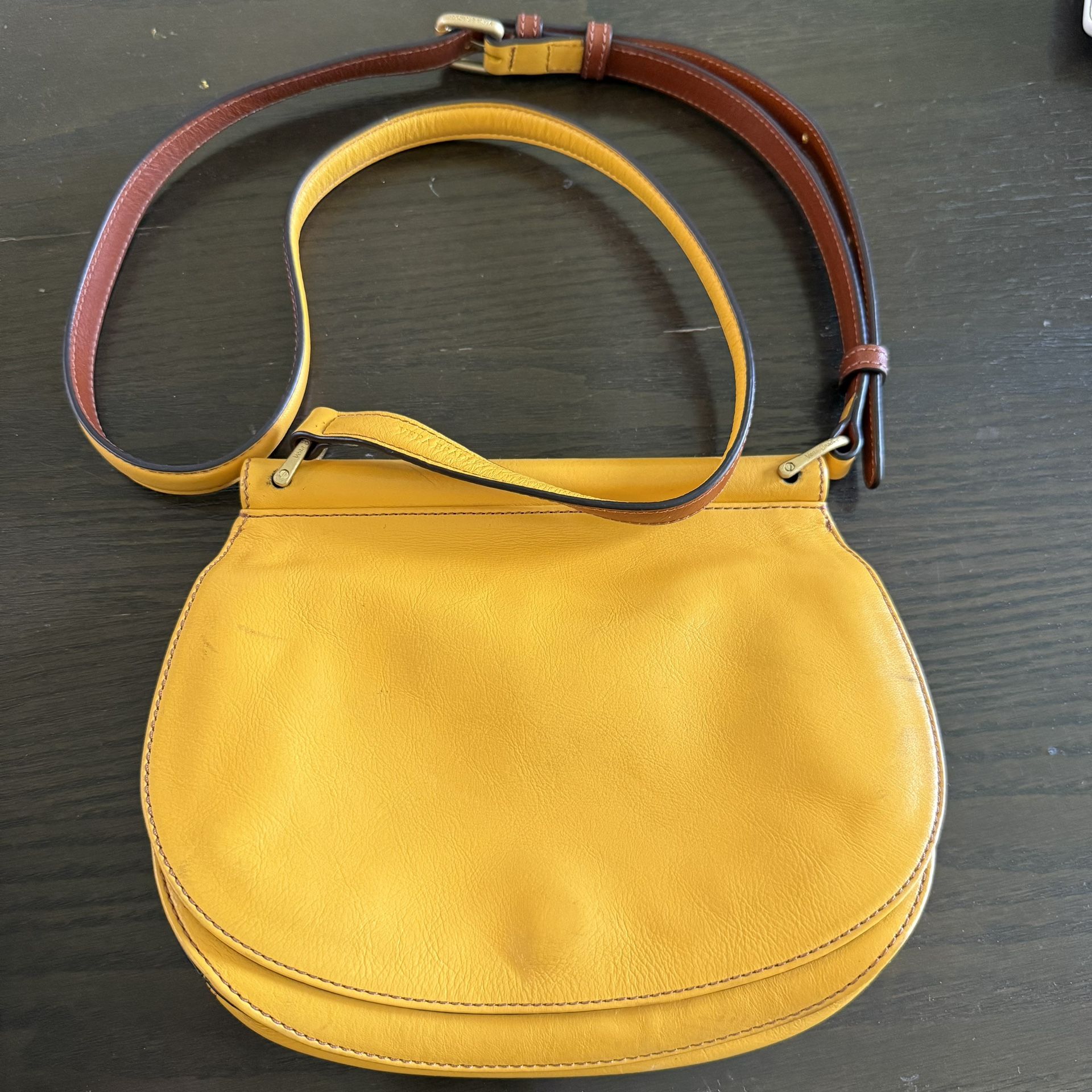 Vera Bradley Leather Sidesaddle Crossbody Shoulder Bag